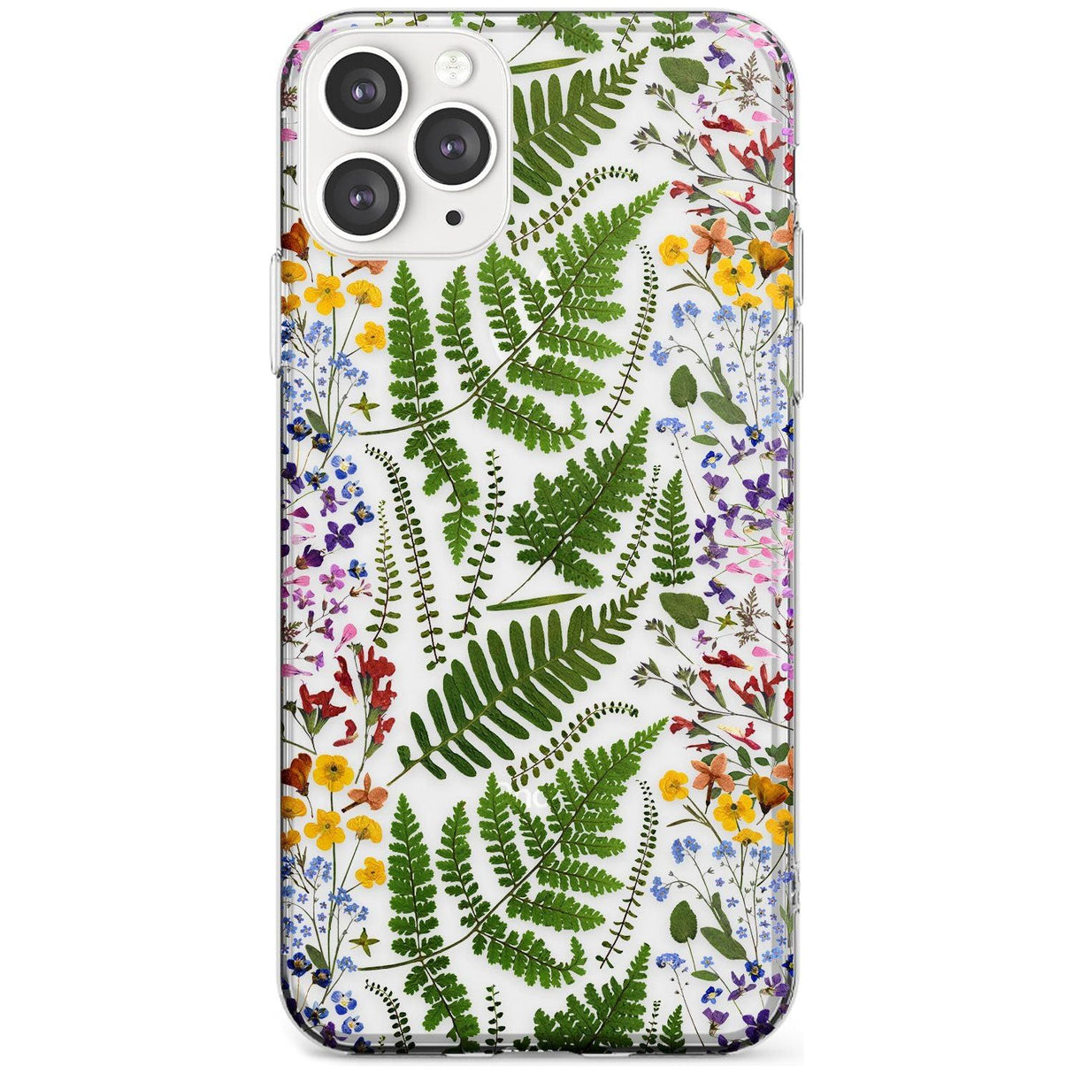 Busy Floral and Fern Design Slim TPU Phone Case for iPhone 11 Pro Max