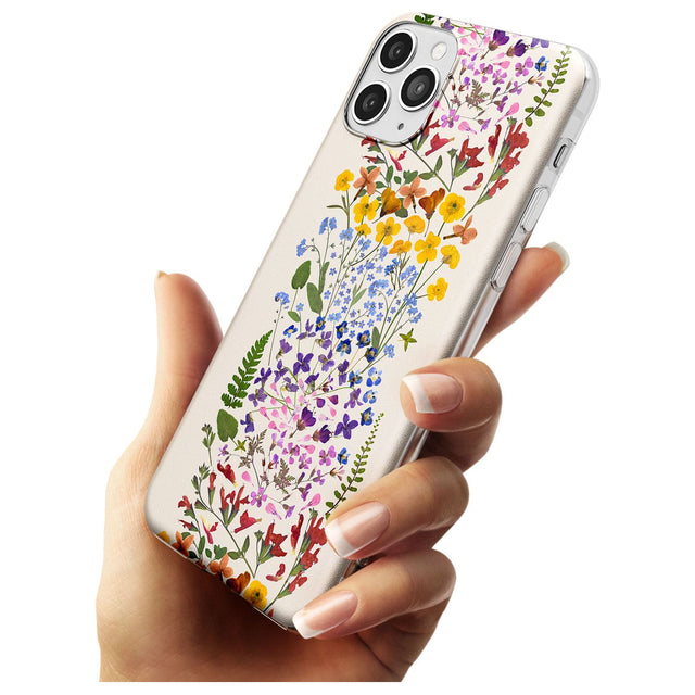 Wildflower Stripe Design - Cream Slim TPU Phone Case for iPhone 11 Pro Max