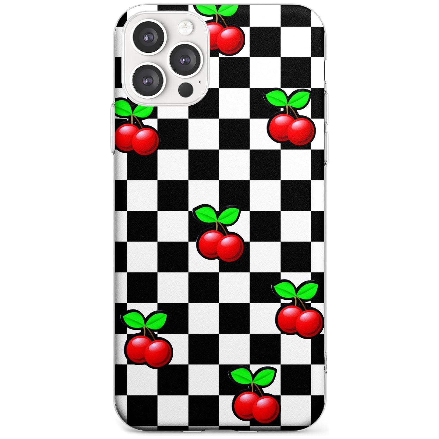 Checkered Cherry Slim TPU Phone Case for iPhone 11 Pro Max