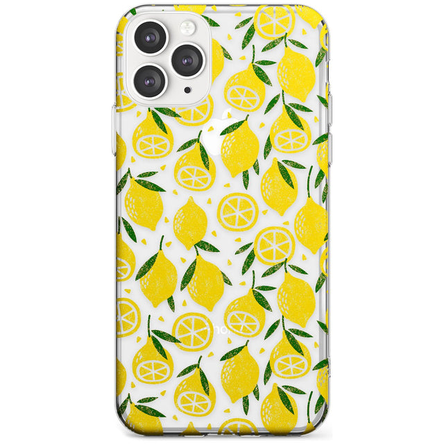 Bright Lemon Fruity Pattern iPhone Case  Slim Case Phone Case - Case Warehouse