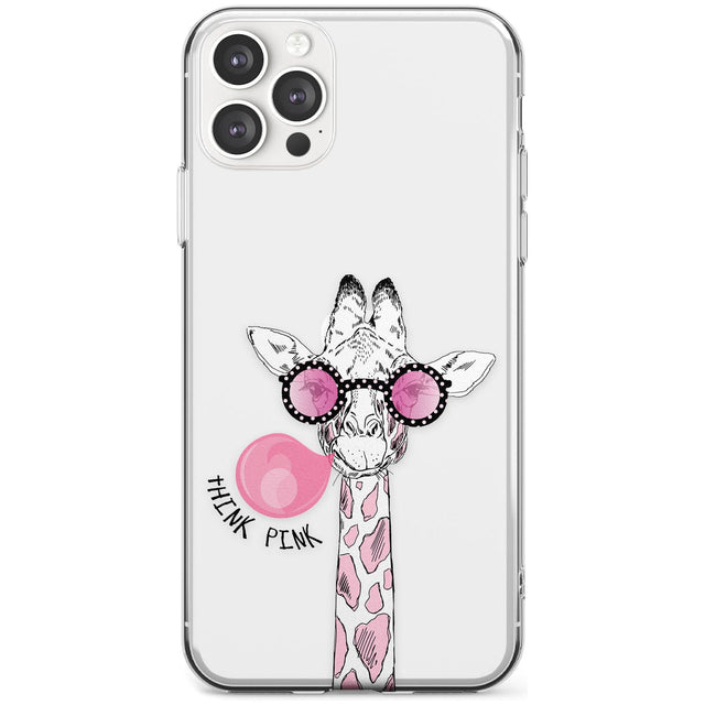Think Pink Giraffe Slim TPU Phone Case for iPhone 11 Pro Max