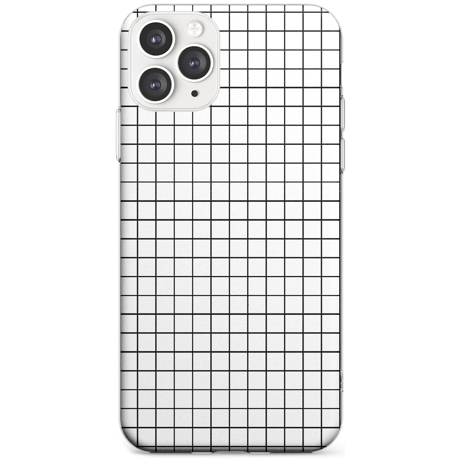 Simplistic Small Grid Designs White Slim TPU Phone Case for iPhone 11 Pro Max