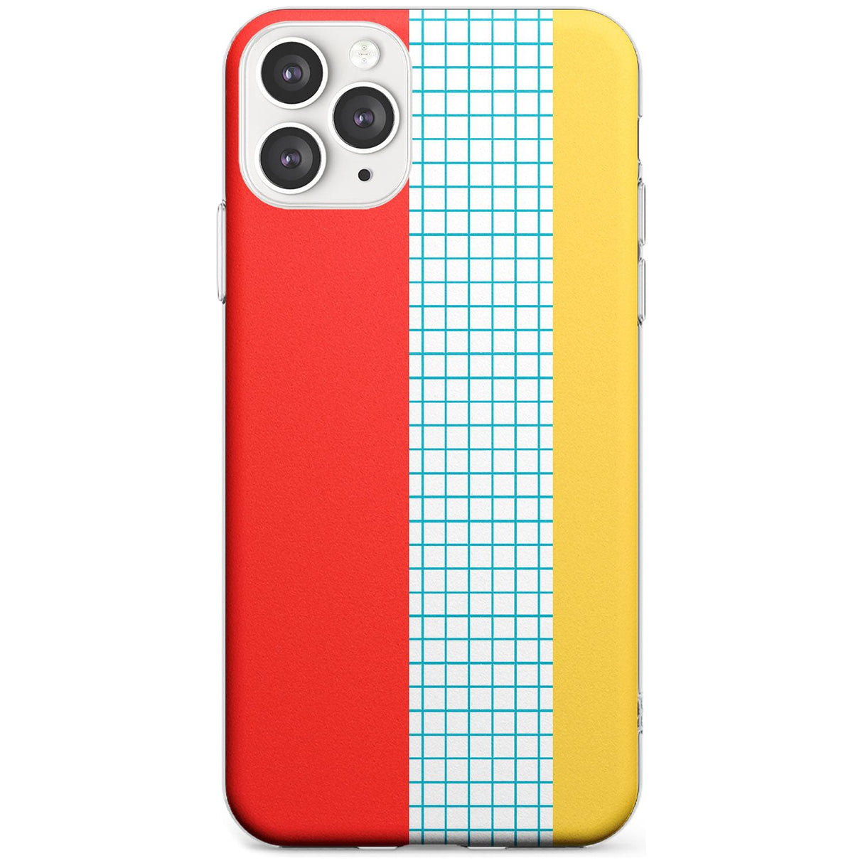 Abstract Grid Red, Blue, Yellow Slim TPU Phone Case for iPhone 11 Pro Max