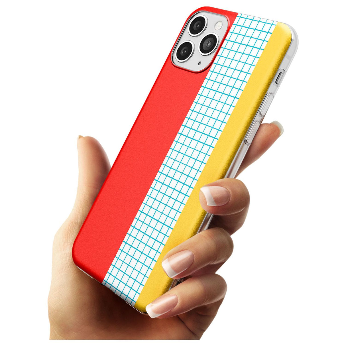 Abstract Grid Red, Blue, Yellow Slim TPU Phone Case for iPhone 11 Pro Max