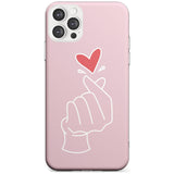 Finger Heart in Pink Black Impact Phone Case for iPhone 11 Pro Max