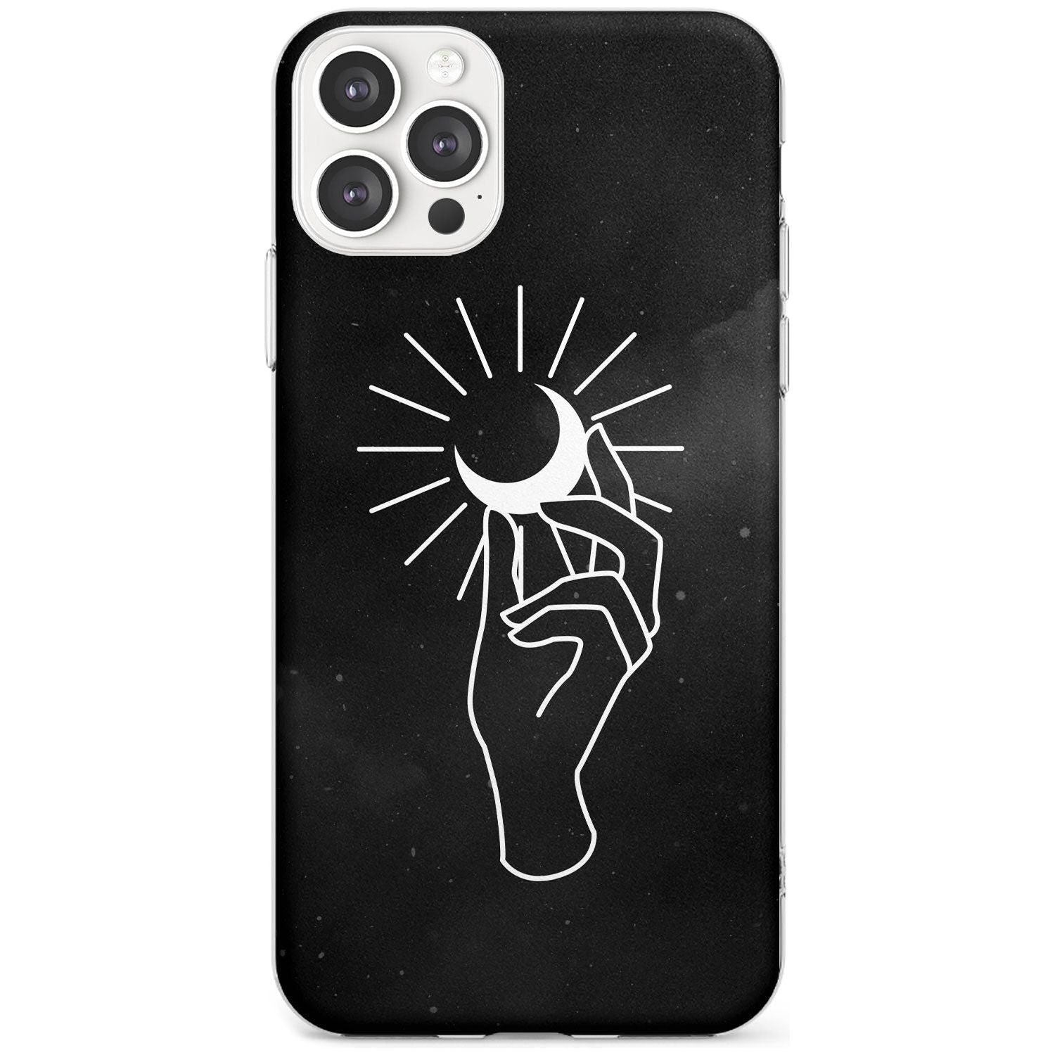 Hand Holding Moon Black Impact Phone Case for iPhone 11 Pro Max