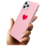 Single Heart Red & Pink Slim TPU Phone Case for iPhone 11 Pro Max