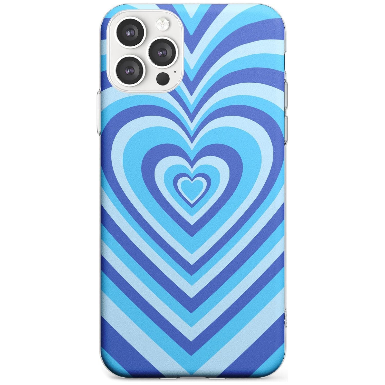 Blue Heart Illusion Slim TPU Phone Case for iPhone 11 Pro Max