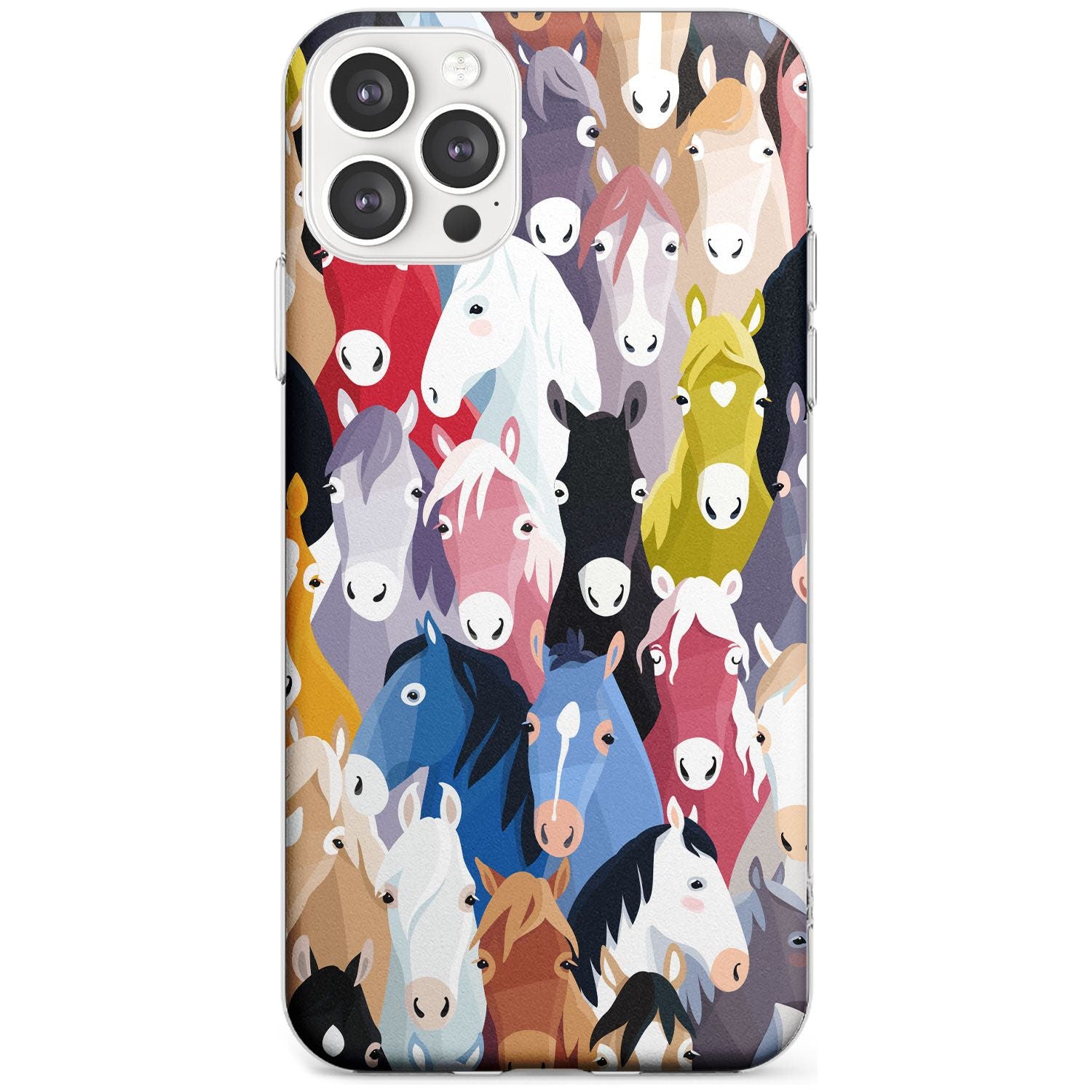 Colourful Horse Pattern Slim TPU Phone Case for iPhone 11 Pro Max
