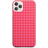 Neon Pink & Red Houndstooth Pattern Slim TPU Phone Case for iPhone 11 Pro Max