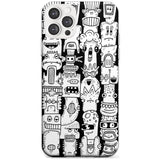 Monochrome Heads Phone Case iPhone 12 Pro Max / Clear Case,iPhone 12 Pro / Clear Case,iPhone 11 Pro Max / Clear Case,iPhone 11 Pro / Clear Case Blanc Space