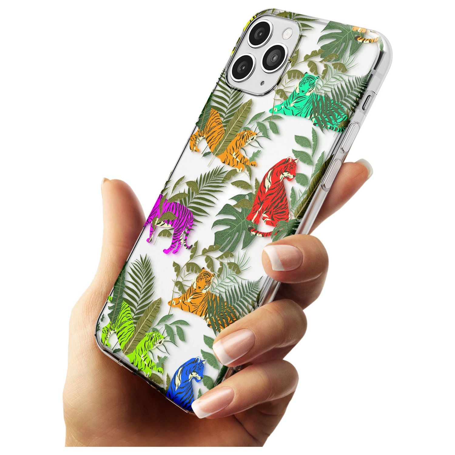 Colourful Tiger Jungle Cat Pattern Slim TPU Phone Case for iPhone 11 Pro Max