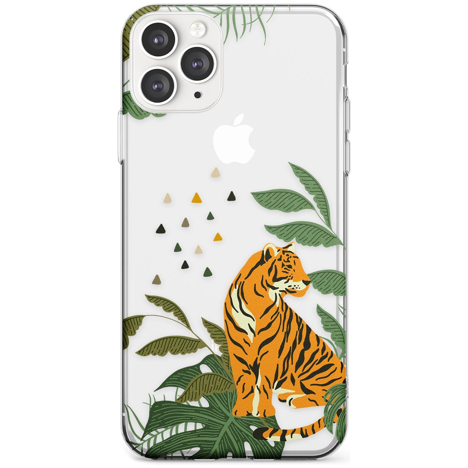 Large Tiger Clear Jungle Cat Pattern Slim TPU Phone Case for iPhone 11 Pro Max