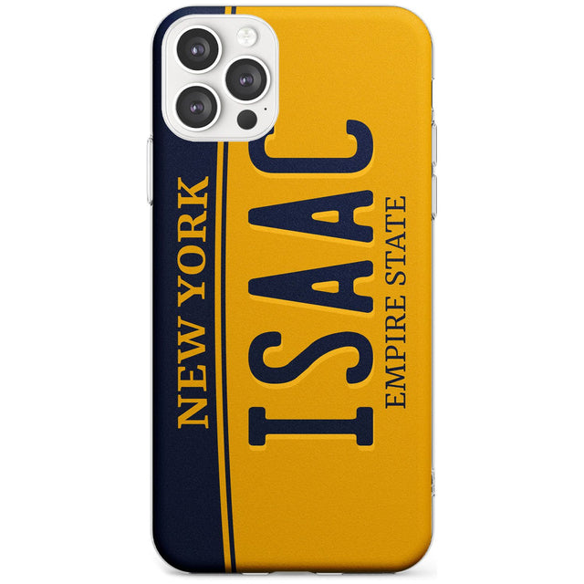 New York License Plate Black Impact Phone Case for iPhone 11 Pro Max