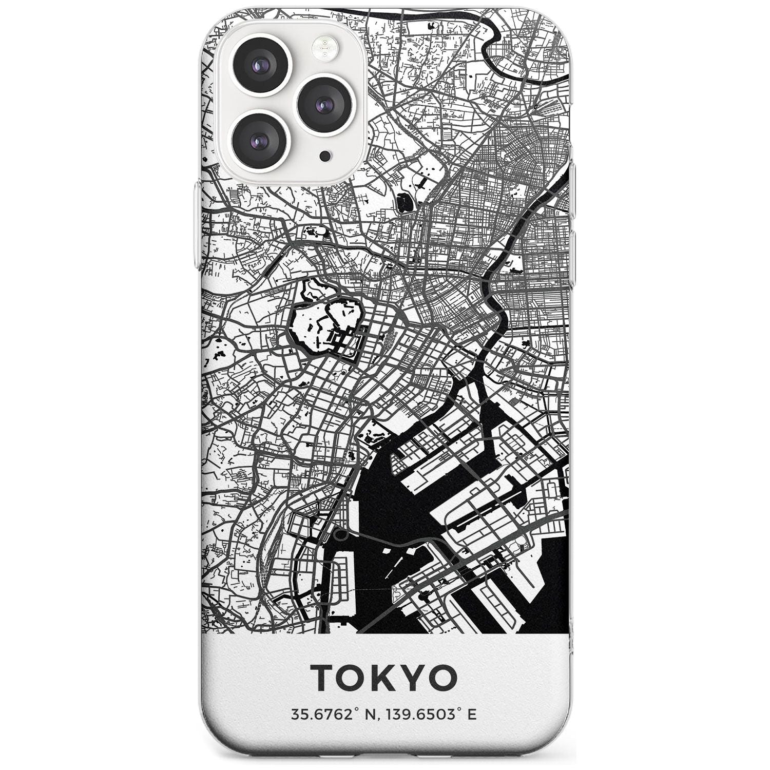 Map of Tokyo, Japan Slim TPU Phone Case for iPhone 11 Pro Max