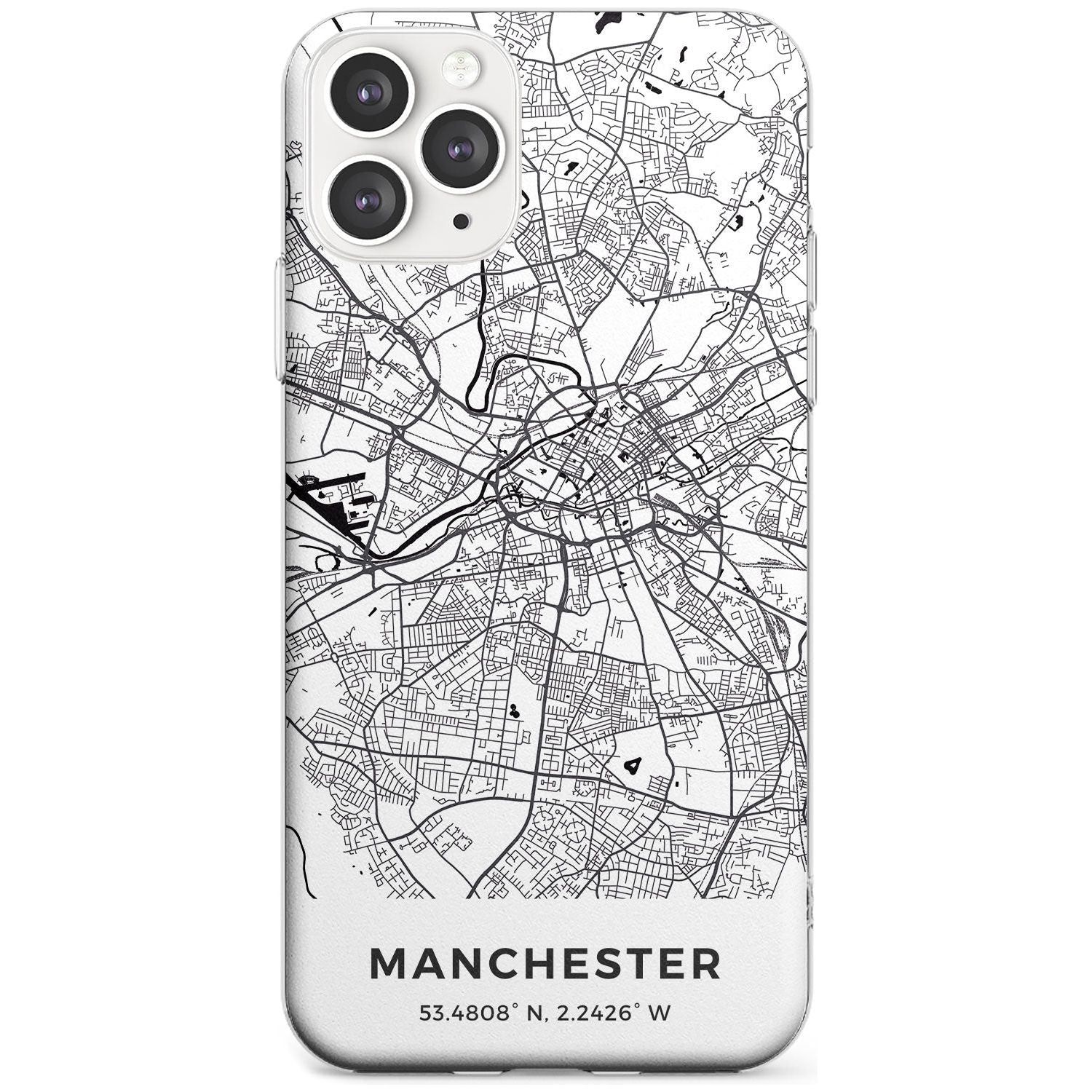 Map of Manchester, England Slim TPU Phone Case for iPhone 11 Pro Max