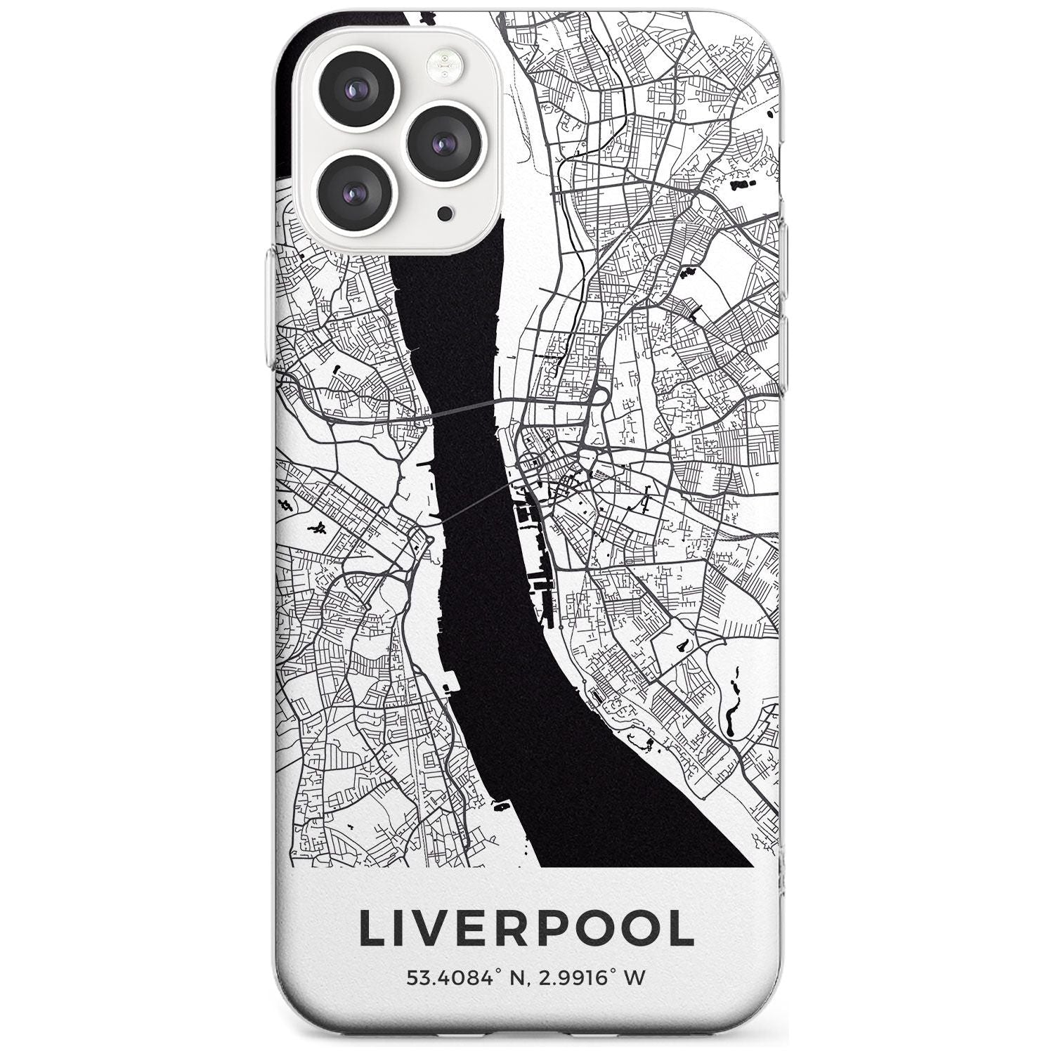 Map of Liverpool, England Slim TPU Phone Case for iPhone 11 Pro Max