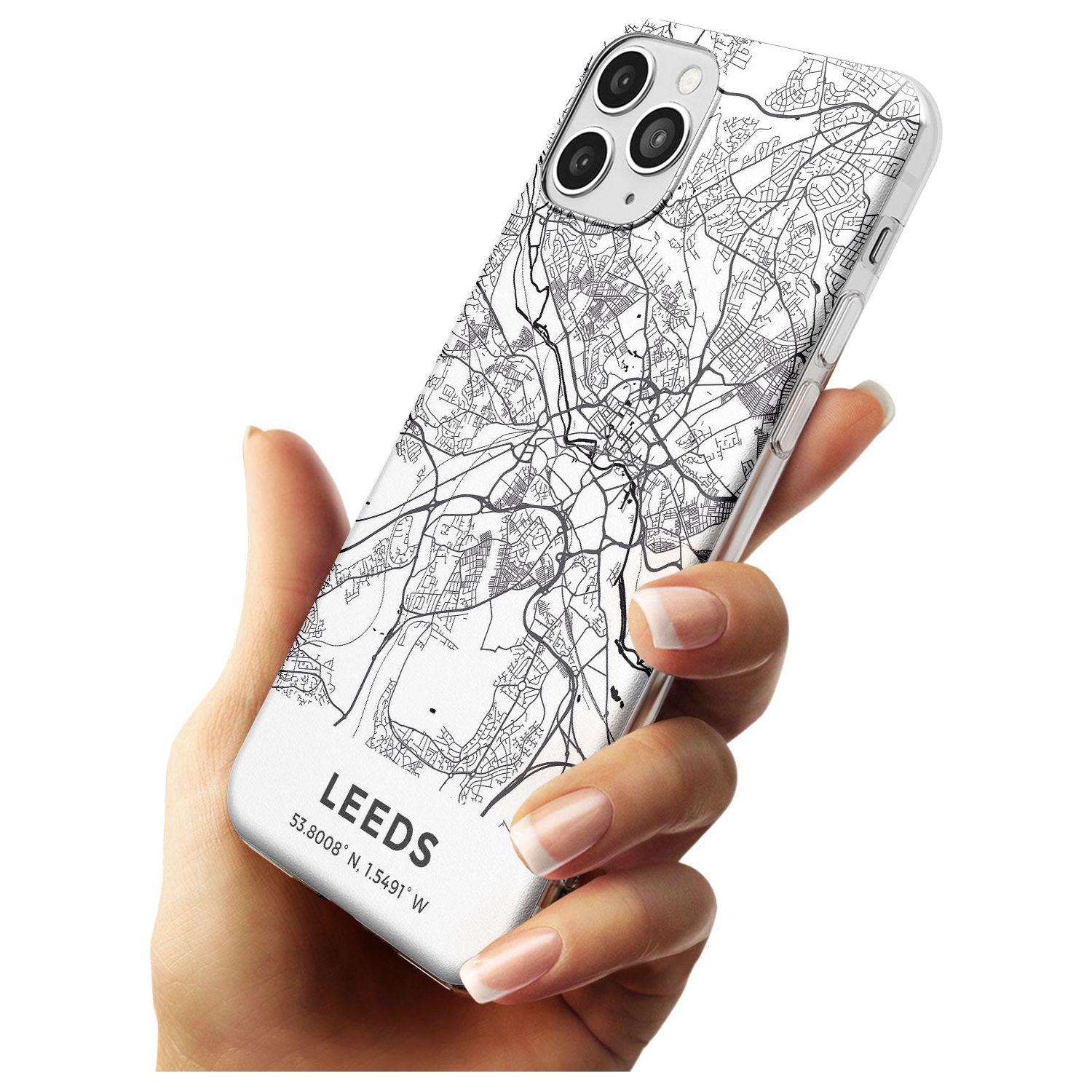 Map of Leeds, England Slim TPU Phone Case for iPhone 11 Pro Max
