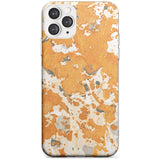 Orange Marbled Paper Pattern Slim TPU Phone Case for iPhone 11 Pro Max