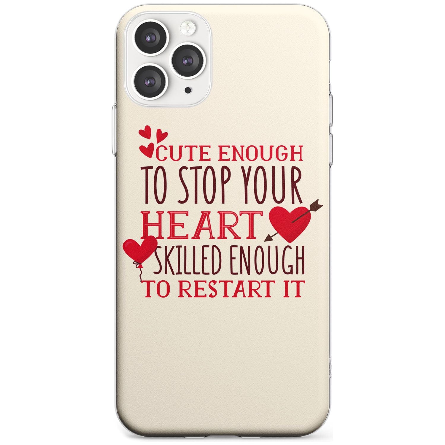 Medical Design Cute Enough to Stop Your Heart Slim TPU Phone Case for iPhone 11 Pro Max
