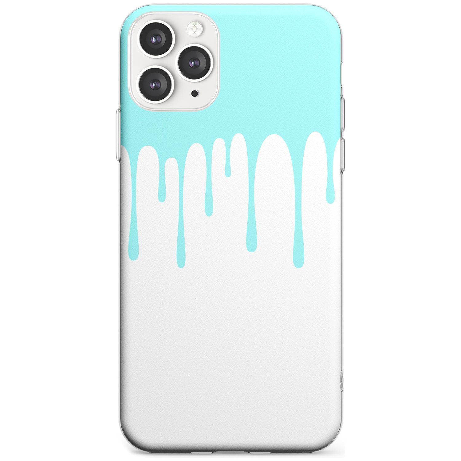 Melted Effect: Teal & White iPhone Case Slim TPU Phone Case Warehouse 11 Pro Max