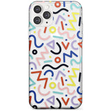 Colourful Squiggles Memphis Retro Pattern Design Slim TPU Phone Case for iPhone 11 Pro Max