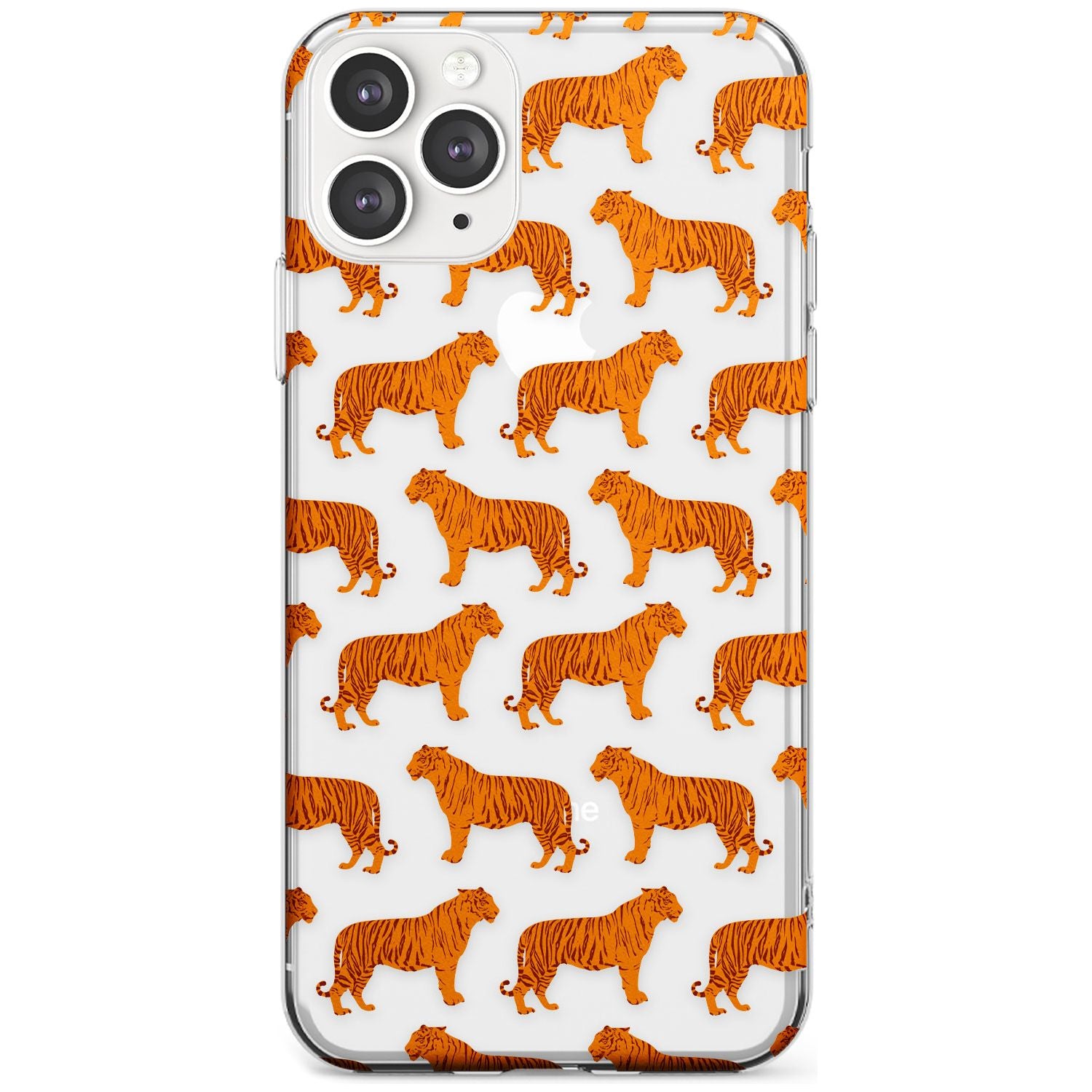 Tigers on Clear Pattern Slim TPU Phone Case for iPhone 11 Pro Max