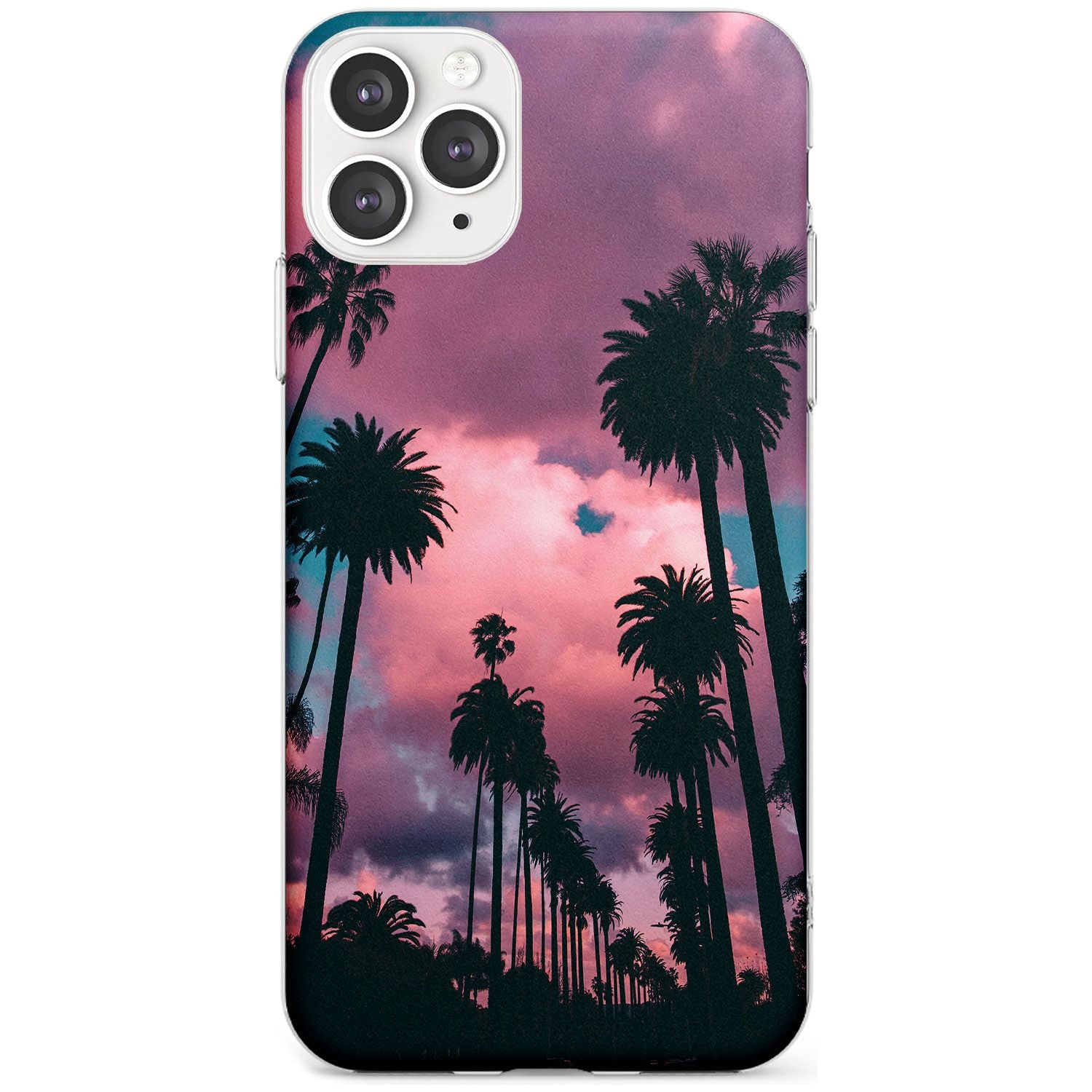 Palm Tree Sunset Photograph Slim TPU Phone Case for iPhone 11 Pro Max