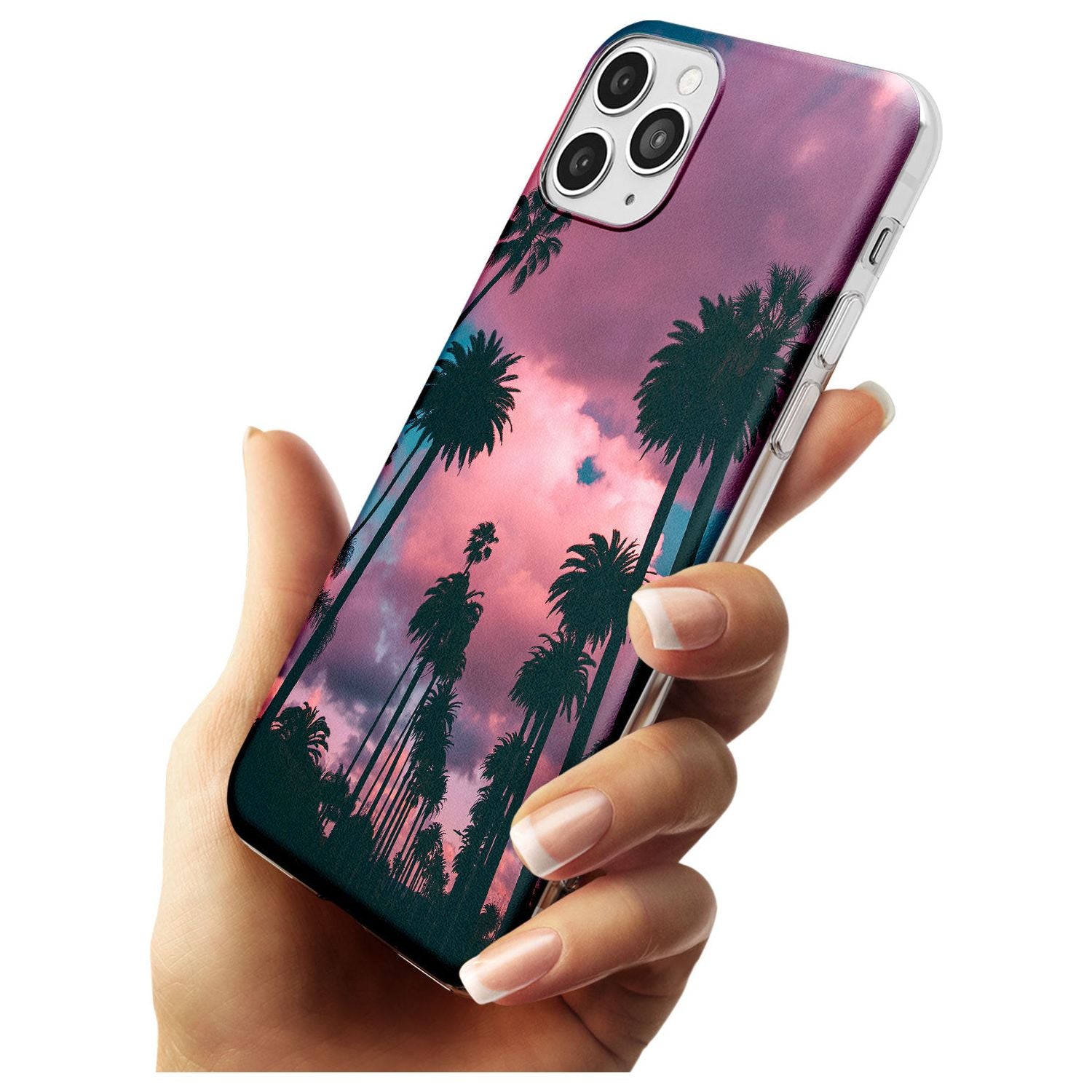 Palm Tree Sunset Photograph Slim TPU Phone Case for iPhone 11 Pro Max