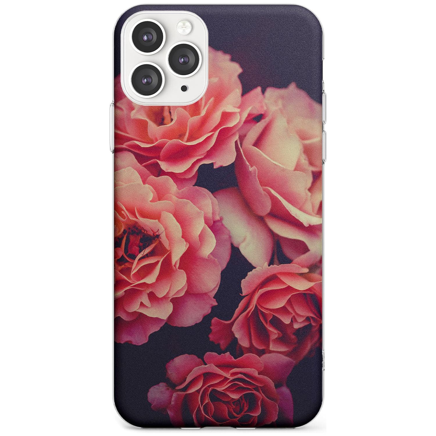 Pink Roses Photograph Slim TPU Phone Case for iPhone 11 Pro Max