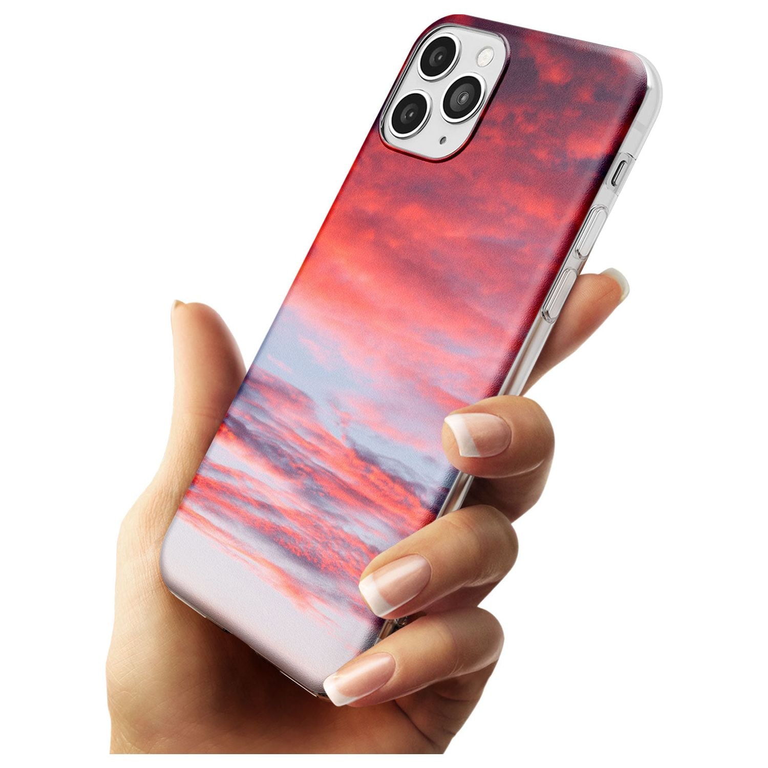 Pink Cloudy Sunset Photograph Slim TPU Phone Case for iPhone 11 Pro Max