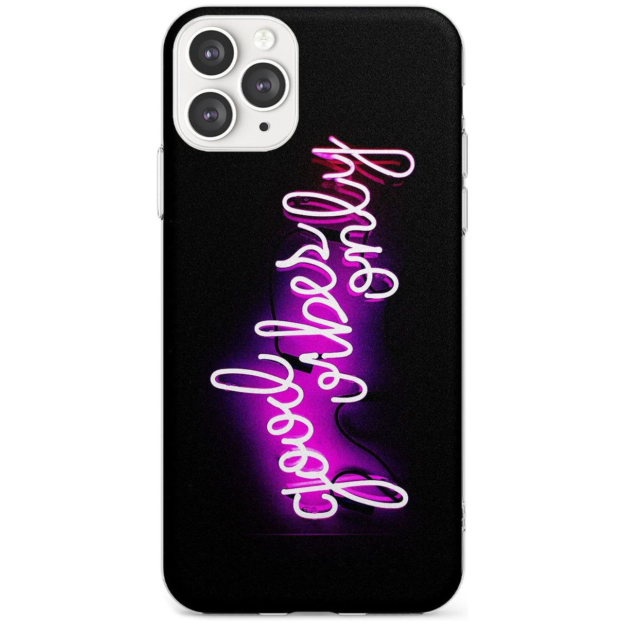 Good Vibes Only Pink Neon iPhone Case  Slim Case Phone Case - Case Warehouse