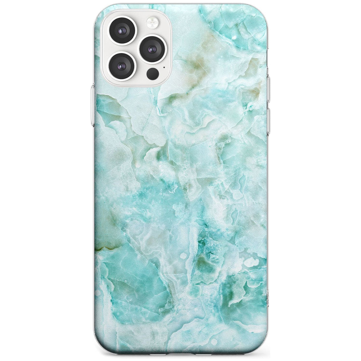 Turquoise Aqua Onyx Marble Black Impact Phone Case for iPhone 11 Pro Max