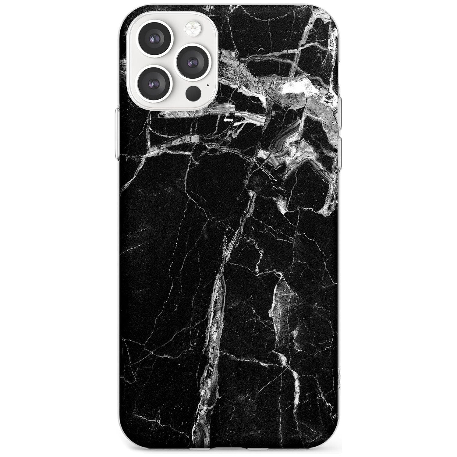 Black Onyx Marble Texture Black Impact Phone Case for iPhone 11 Pro Max