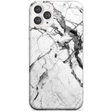 Black & White Stormy Marble Slim TPU Phone Case for iPhone 11 Pro Max