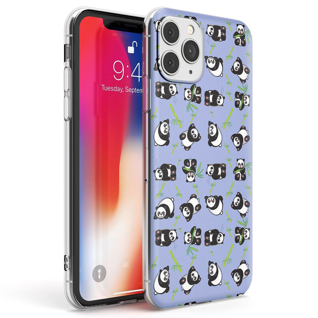 Panda Pattern Phone Case iPhone 11 Pro Max / Clear Case,iPhone 11 Pro / Clear Case,iPhone 12 Pro Max / Clear Case,iPhone 12 Pro / Clear Case Blanc Space