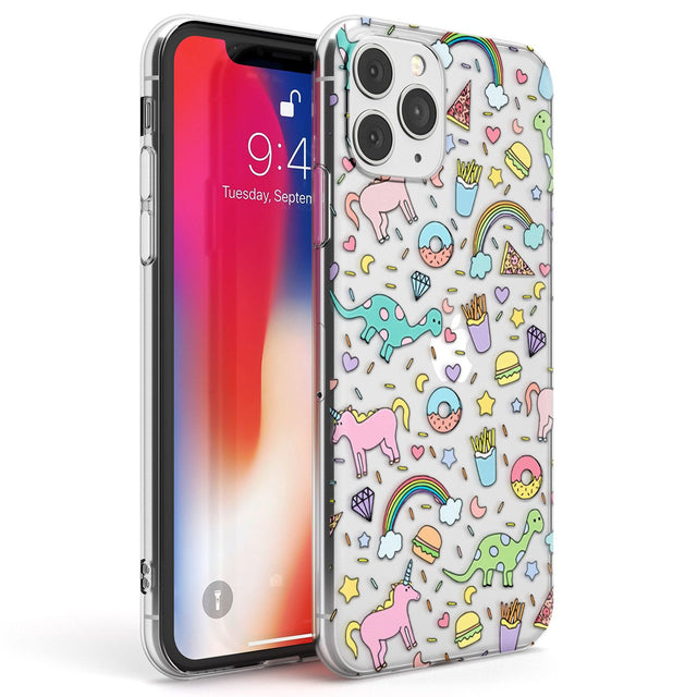 Cute Pattern Phone Case iPhone 11 Pro Max / Clear Case,iPhone 11 Pro / Clear Case,iPhone 12 Pro Max / Clear Case,iPhone 12 Pro / Clear Case Blanc Space