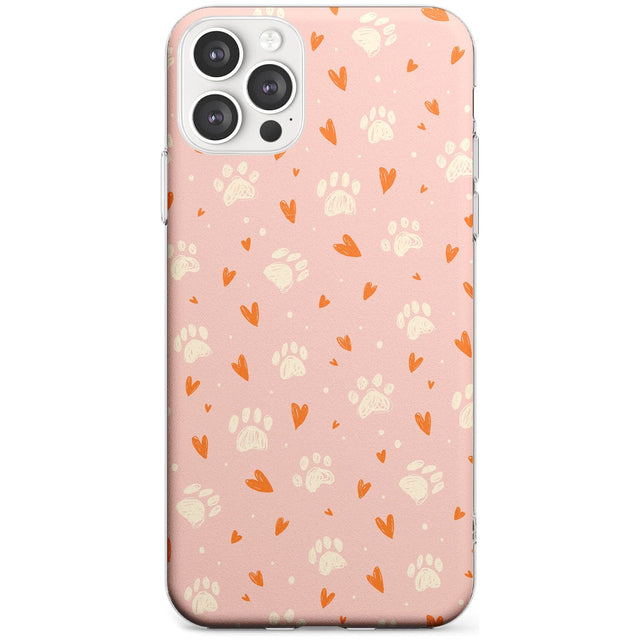 Paws & Hearts Pattern Black Impact Phone Case for iPhone 11 Pro Max