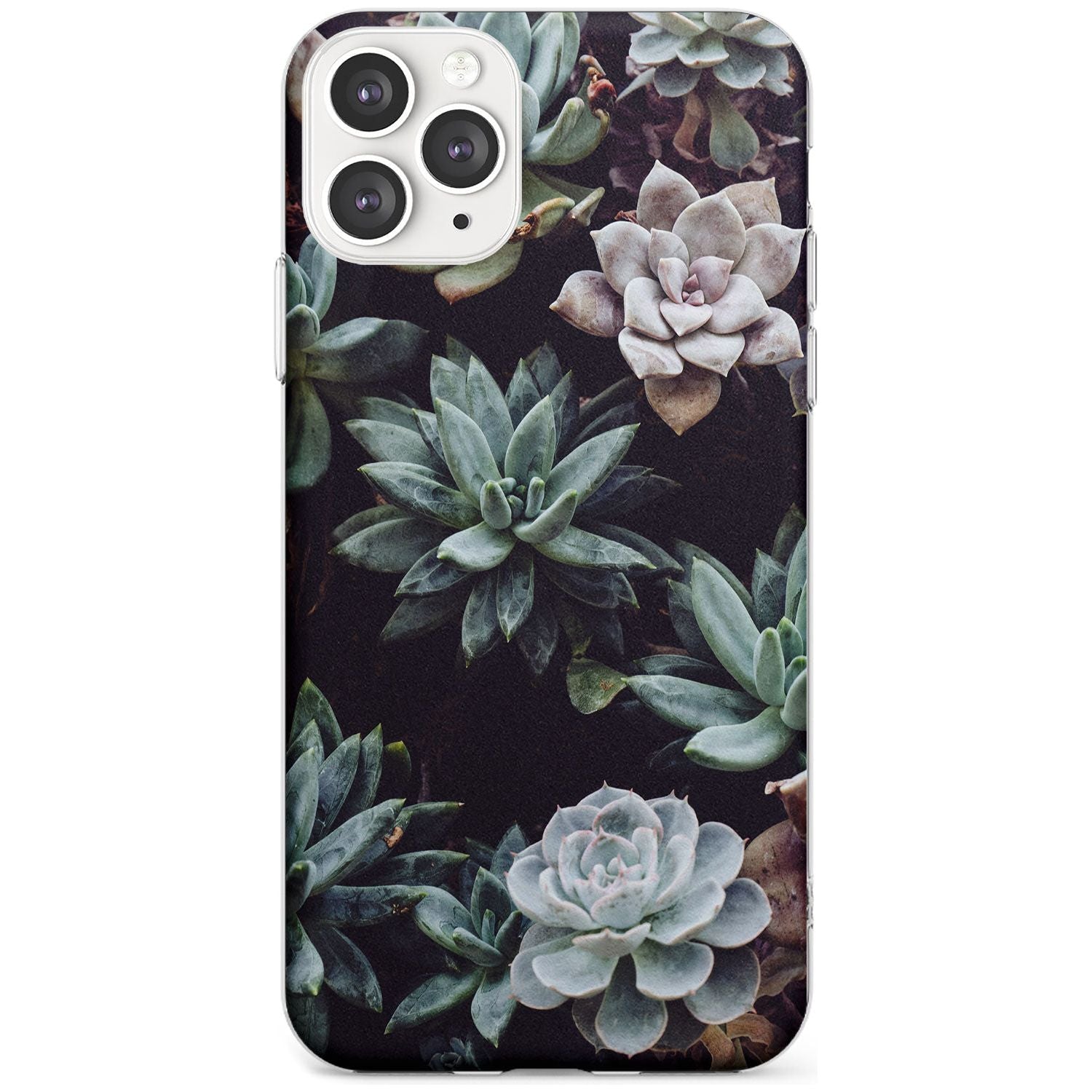Mixed Succulents - Real Botanical Photographs Slim TPU Phone Case for iPhone 11 Pro Max