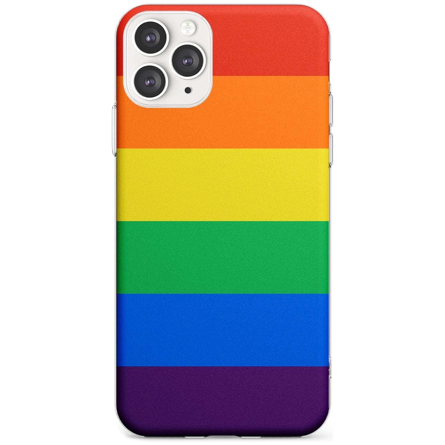 Rainbow Stripes Slim TPU Phone Case for iPhone 11 Pro Max