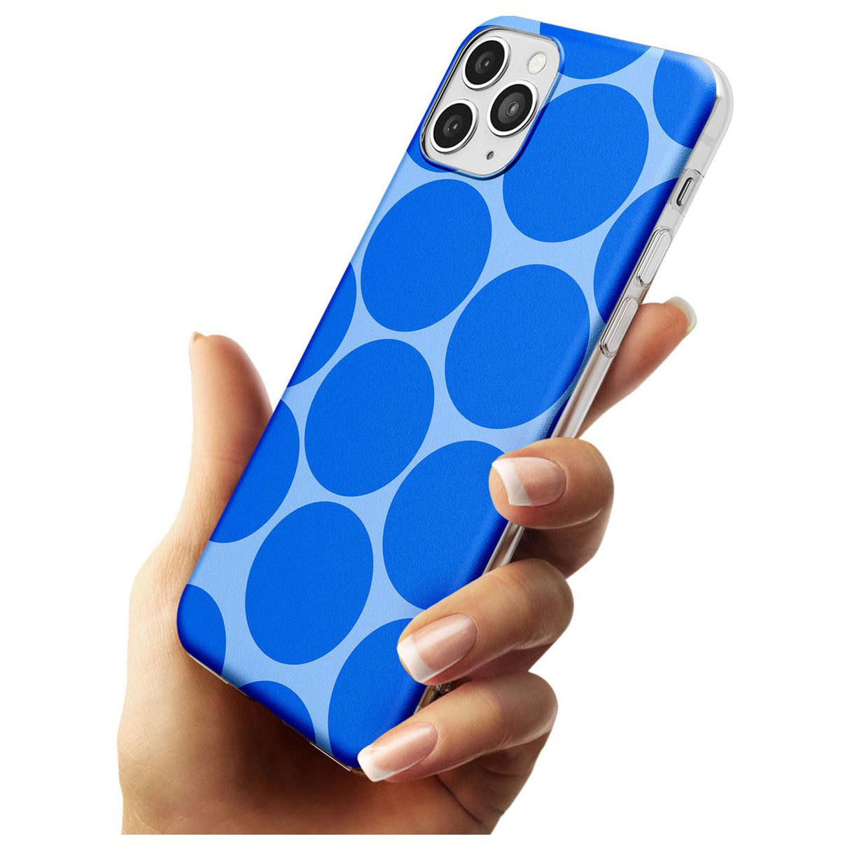 Abstract Retro Shapes: Blue Dots Black Impact Phone Case for iPhone 11 Pro Max