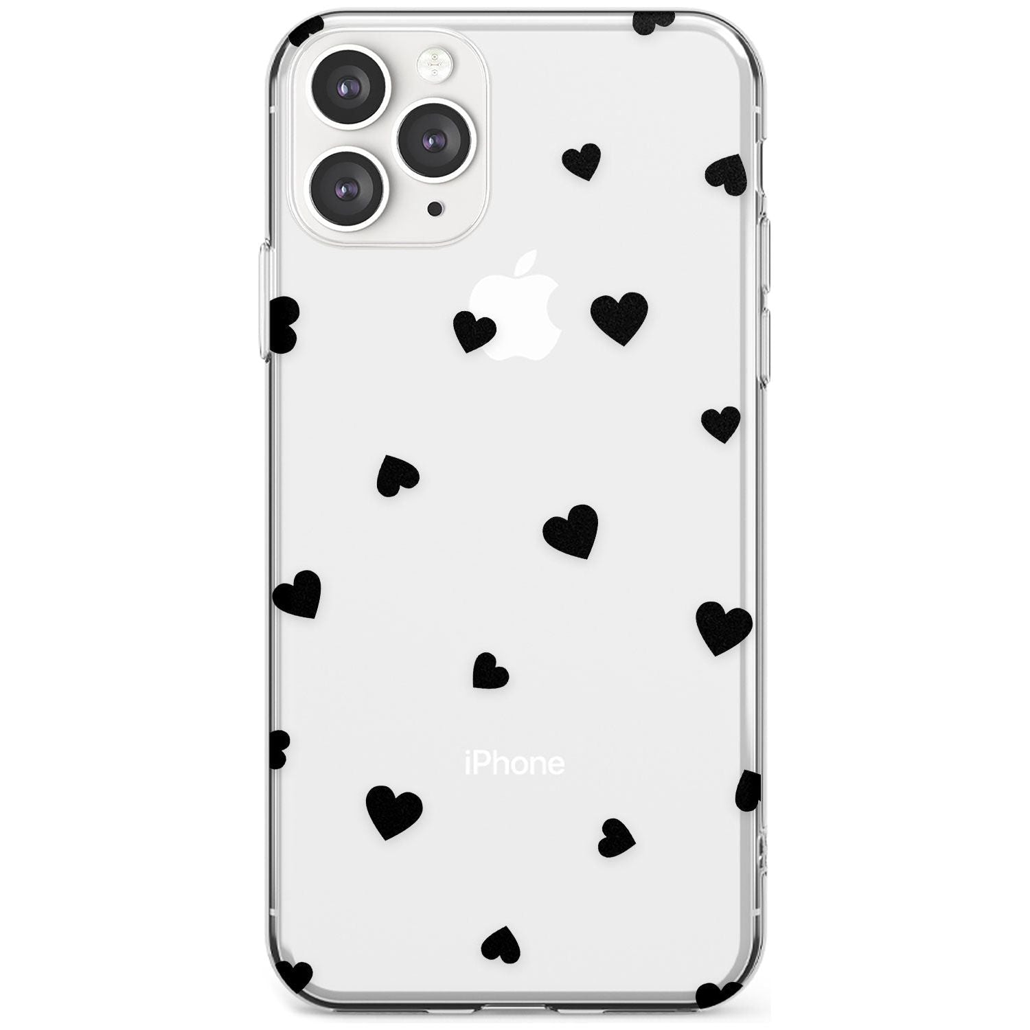 Black Hearts Pattern Slim TPU Phone Case for iPhone 11 Pro Max