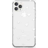 White Hearts Pattern Slim TPU Phone Case for iPhone 11 Pro Max