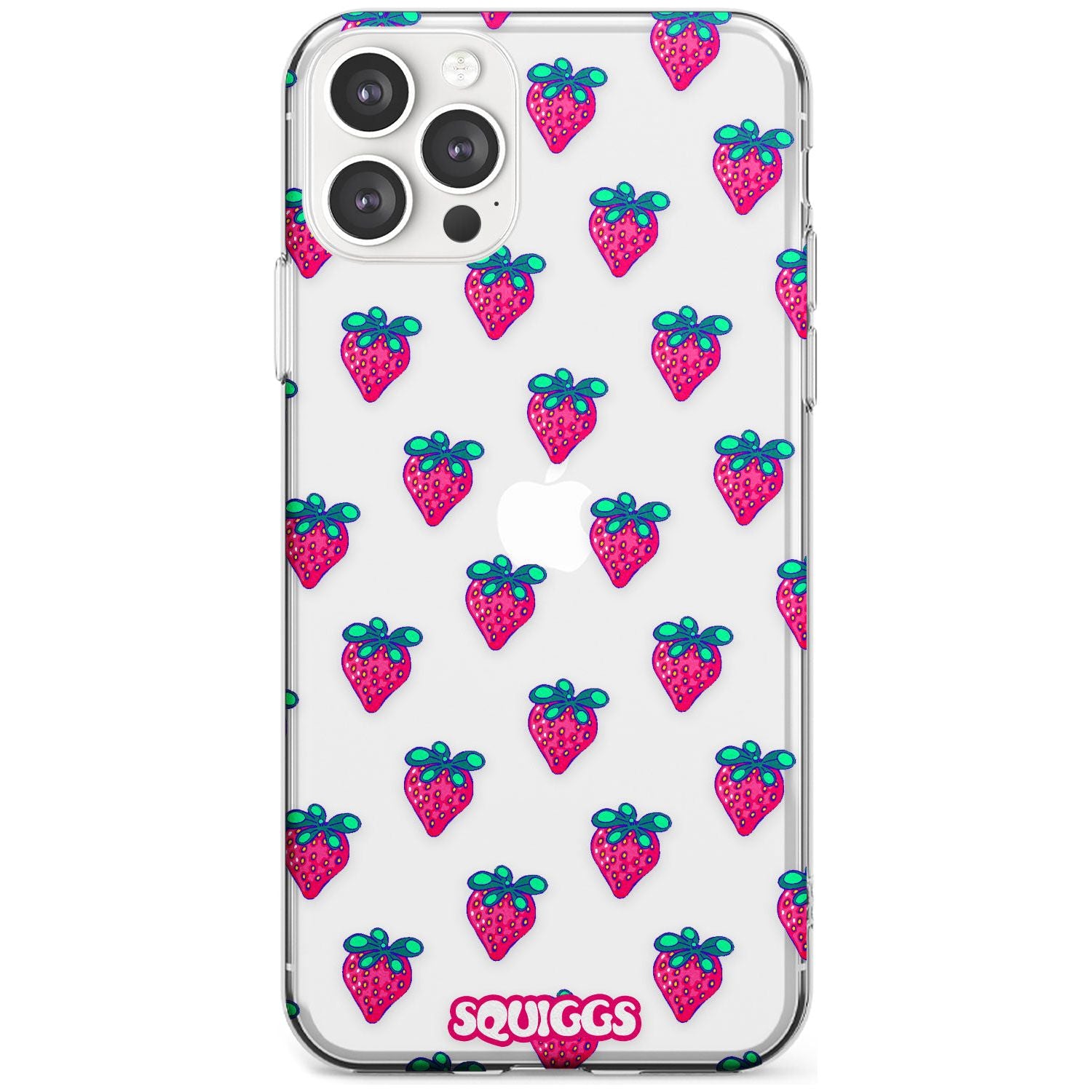 Strawberry Patch Black Impact Phone Case for iPhone 11 Pro Max