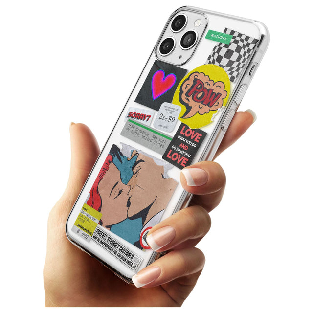 Retro Sticker Mix Black Impact Phone Case for iPhone 11 Pro Max