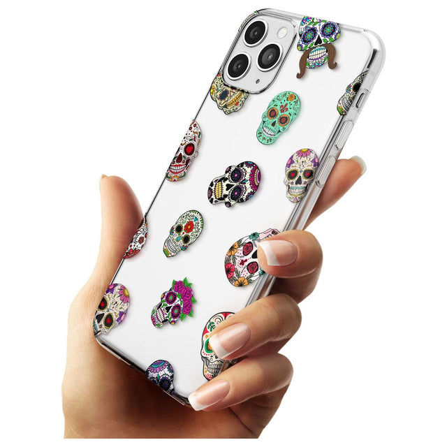 Mixed Sugar Skull Pattern Slim TPU Phone Case for iPhone 11 Pro Max