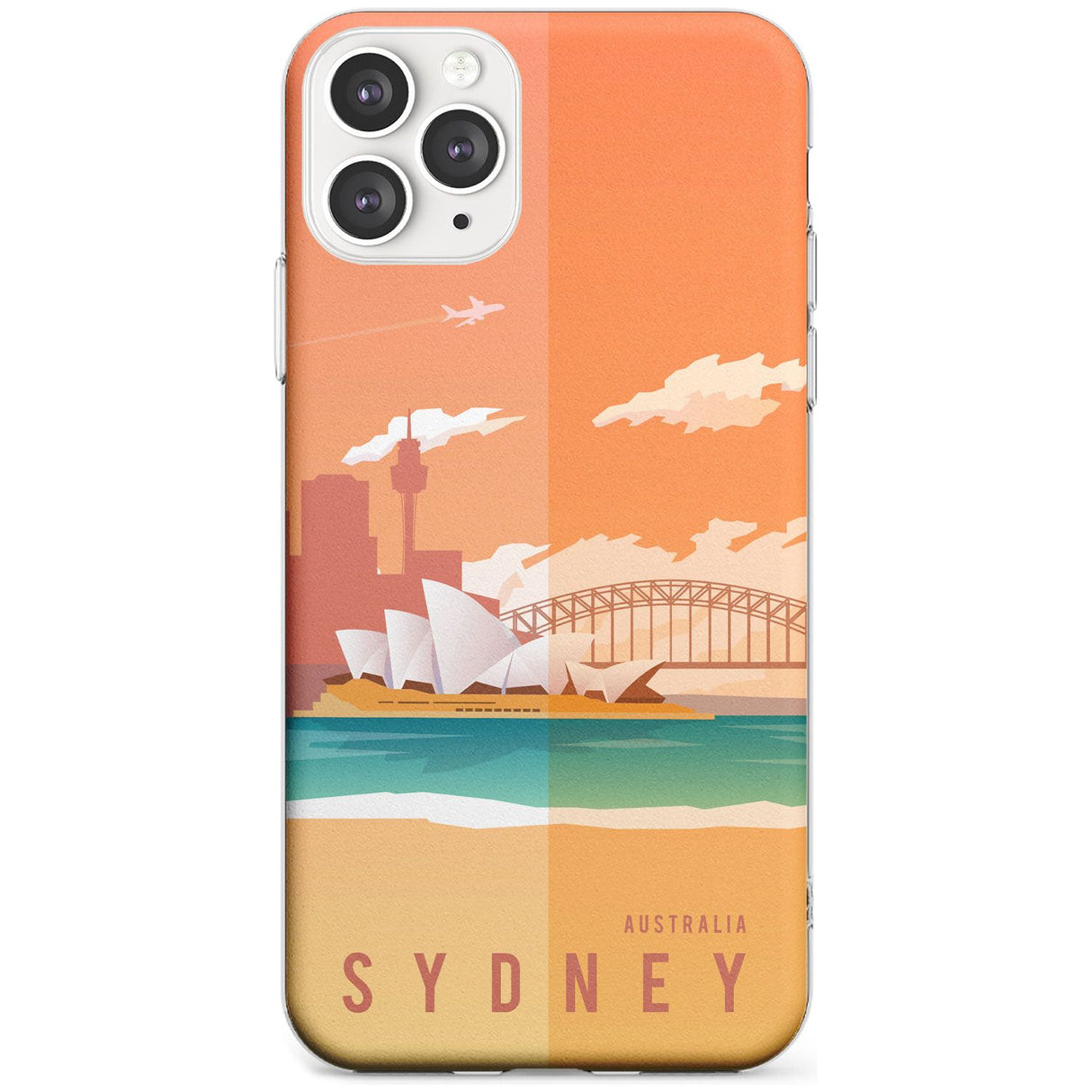 Vintage Travel Poster Sydney Slim TPU Phone Case for iPhone 11 Pro Max