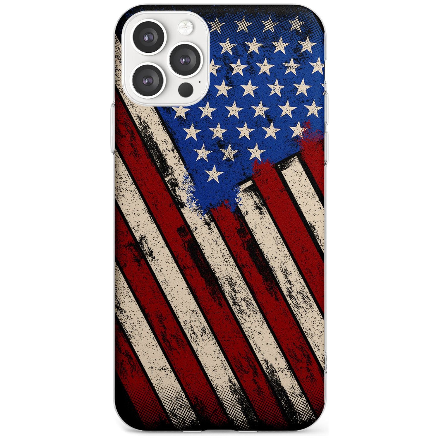 Distressed US Flag Slim TPU Phone Case for iPhone 11 Pro Max