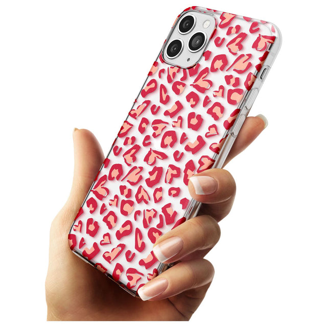 Heart Leopard Print Black Impact Phone Case for iPhone 11 Pro Max