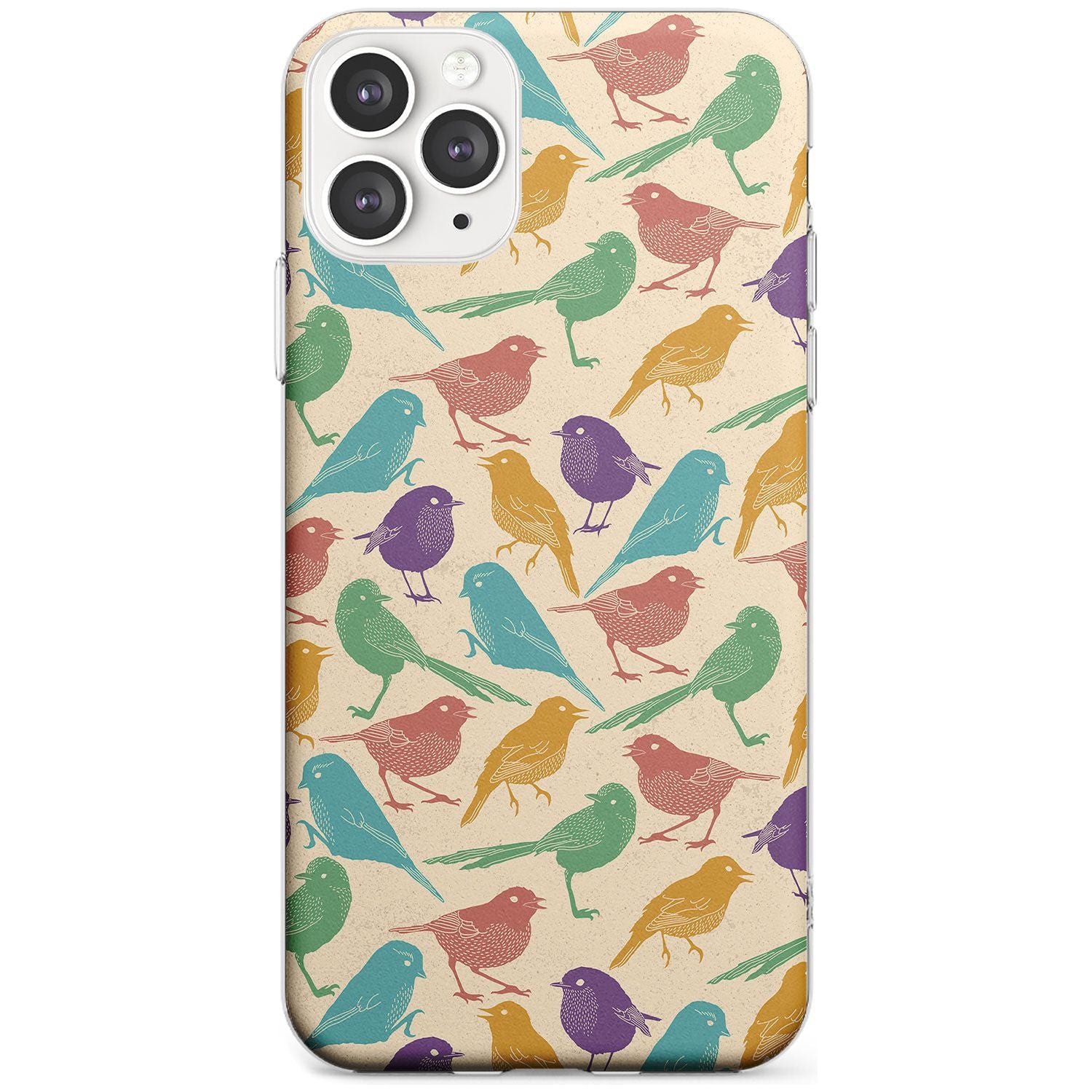 Colourful Feathered Friends Bird Slim TPU Phone Case for iPhone 11 Pro Max